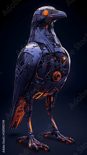 3D Illustration Robotic Rav...