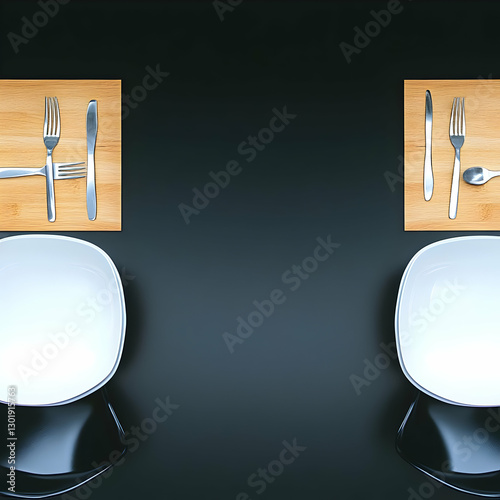 3D Illustration Dining Tabl...