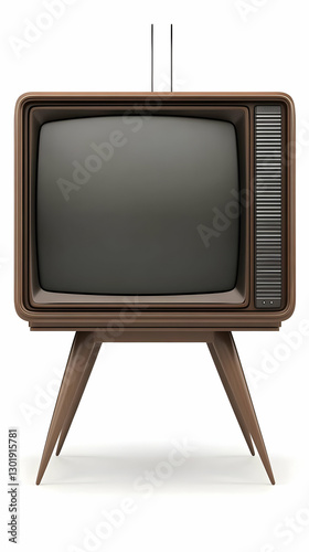 3D Retro TV Set, Vintage Te...