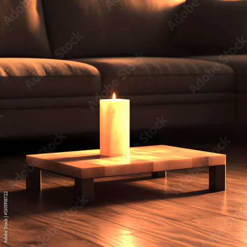 3D Illustration Candlelight...