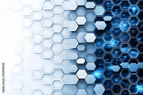 Abstract Background 3D Hexa...