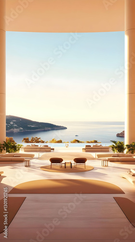 3D Illustration Modern Vill...