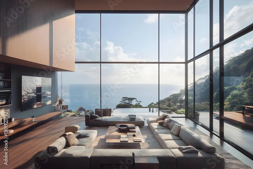3D Illustration Coastal Hom...