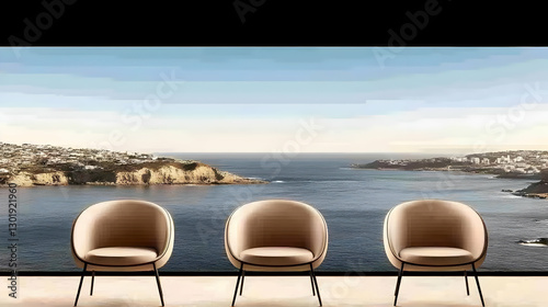 Illustration Coastal View, ...