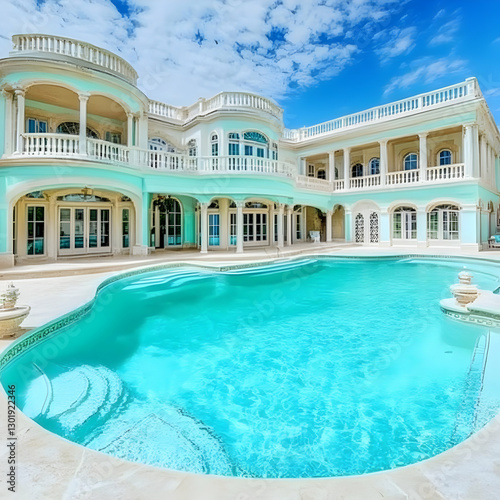 Luxury Poolside Villa Illus...