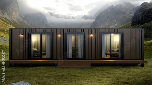 3D Illustration Modern Cont...