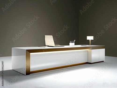 3D Illustration Modern Offi...