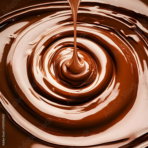 Photo Swirling Melted Choco...