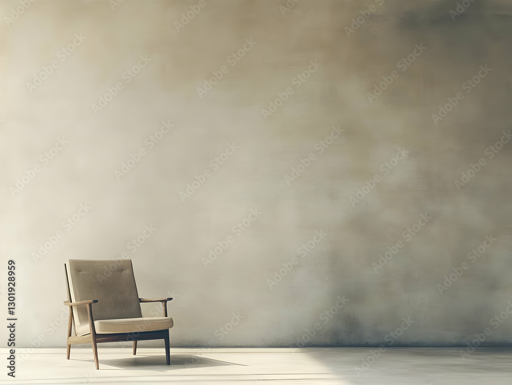 3D Render Interior Design Room Chair Furniture Wall Floor Light Shadow Empty Space 3D Render Interior Design Room Chair Furniture Wall Floor Light Shadow Empty Space
