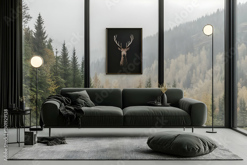 Misty Mountain View 3D Room...