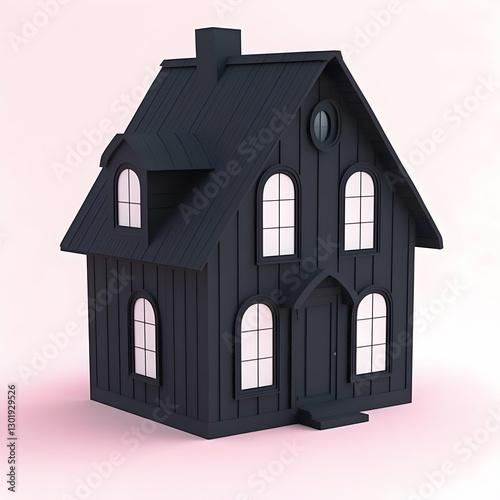 3D Illustration - Black Hou...