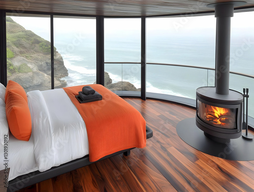 Photo Coastal Bedroom Ocean...