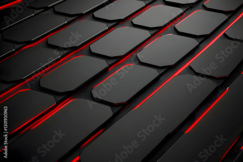 3D Abstract Background, Bla...