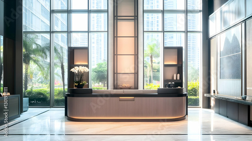 Photo Modern Hotel Lobby In...