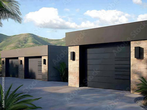 Illustration Modern Garage ...
