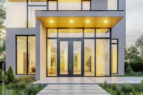 Modern House Exterior Illus...