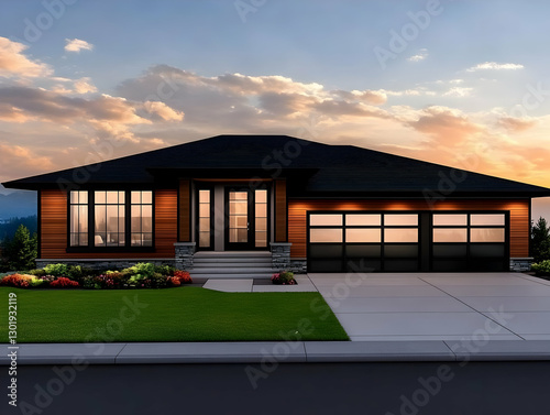 Illustration Modern House E...