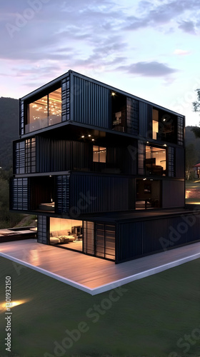 3D Illustration Modern Ship...