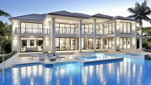 Luxury Home Exterior Illust...