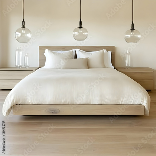 Photo Modern Minimalist Bed...