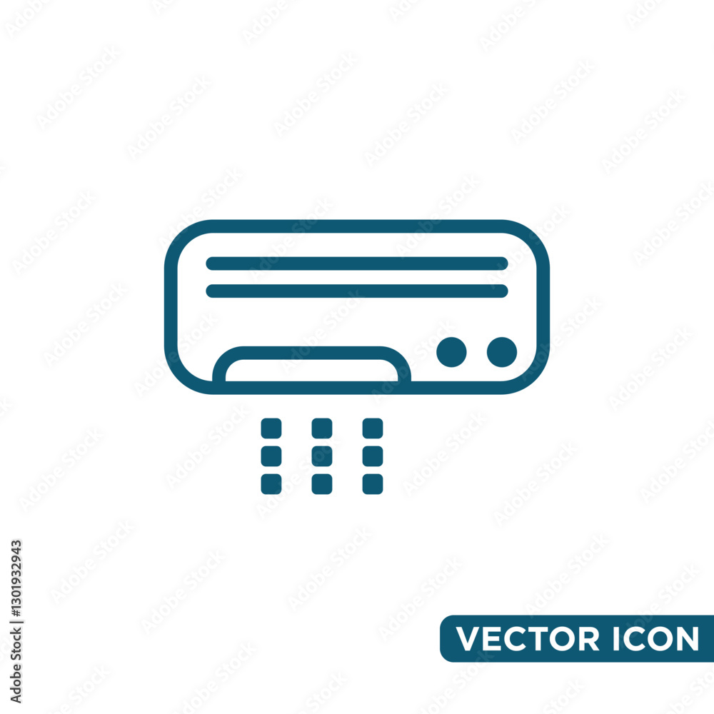 Simple Air Conditioner Icon Design Template 