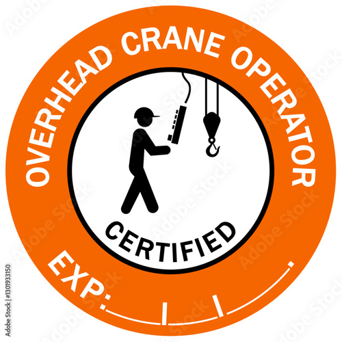 Crane operator qualified badge logo