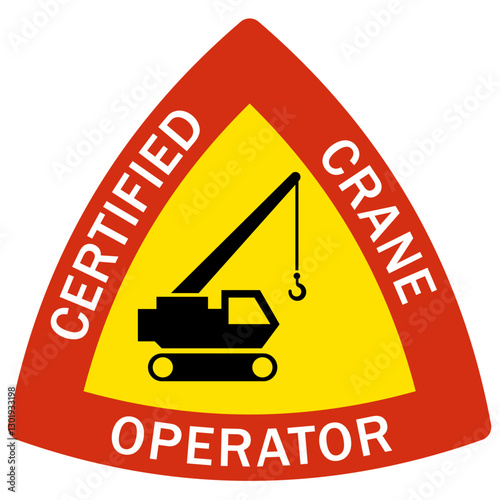 Crane operator qualified badge logo certified