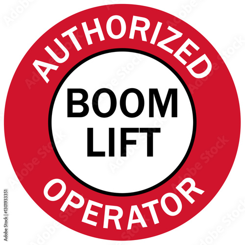 Crane operator qualified badge logo boom lift authorized operator