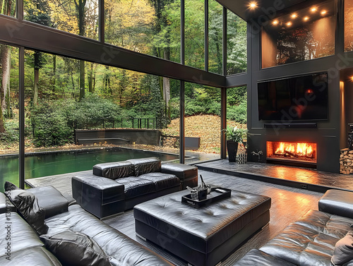 Photo Modern Living Room In...