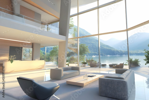 3D Illustration Modern Vill...