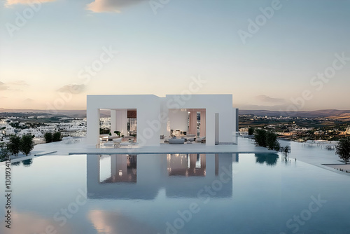 3D Illustration Modern Whit...