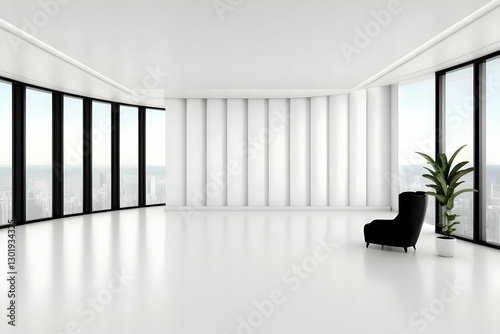3D Illustration Empty Room ...