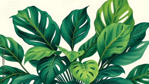 green leaves background