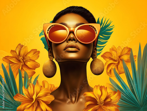 Illustration - Woman, Sungl...