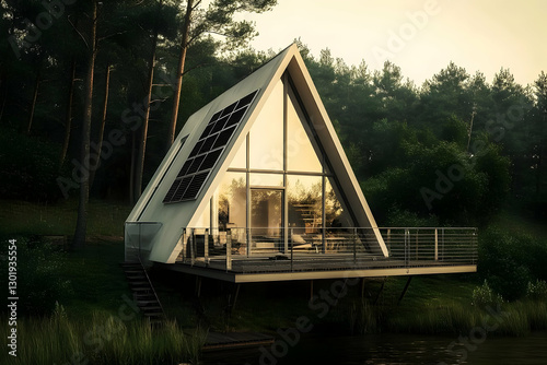 3D Illustration Modern A-Fr...