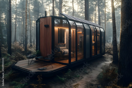 3D Illustration Cozy Cabin ...