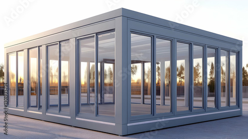 3D Illustration Modern Glas...