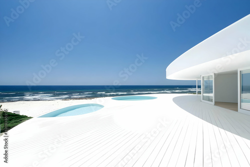 Photo Modern White Beach Ho...