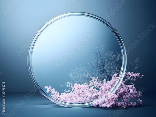 3D Illustration, Pink Flowe...