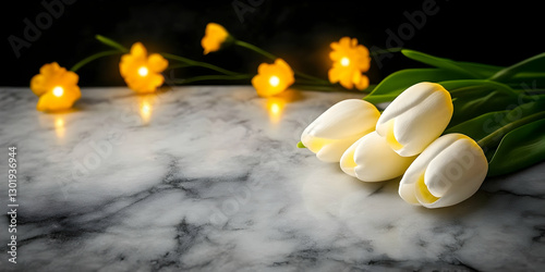 Illustration - White Tulips...