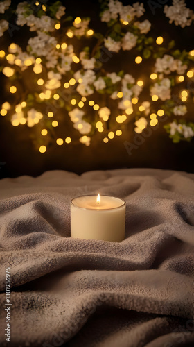 Photo Tranquil Candlelight,...