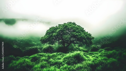 Photo - Misty Forest Tree, ...