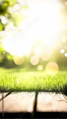 Green Grass Background with...