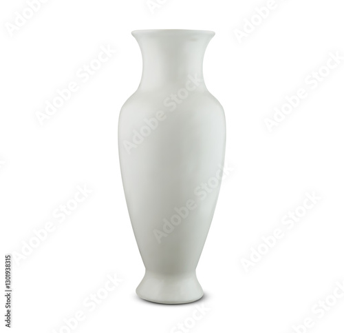 White realistic vase isolated on a white background. 3d vase