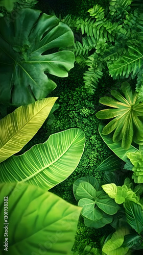 Lush Green Leaves Backgroun...