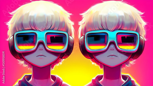 Illustration - Twin Portrai...