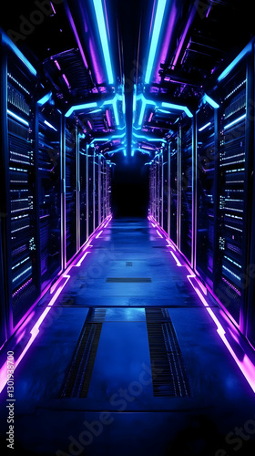3D Illustration Data Center...