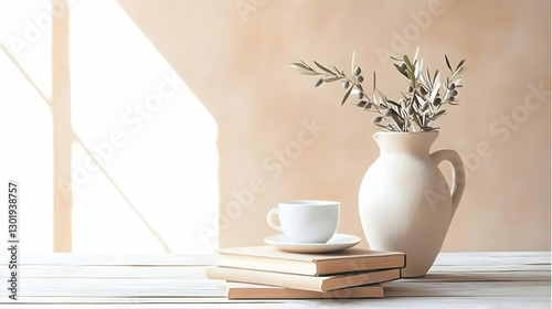Illustration of Coffee, Boo...