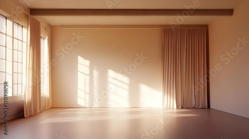 3D Illustration Empty Room ...