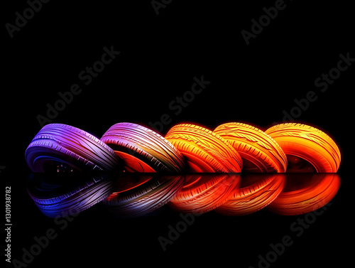 3D Illustration Gradient Ti...